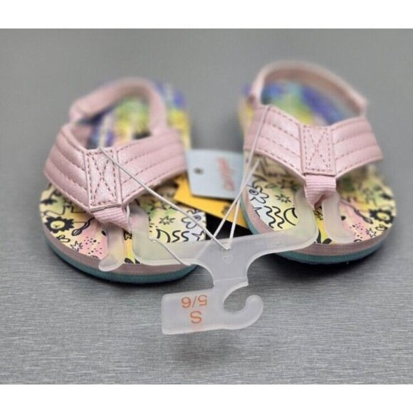 Cat & Jack Sandals Summer Pink Beach Summer Flip Flop Toddler Girls Size 5/6 - Picture 7 of 7